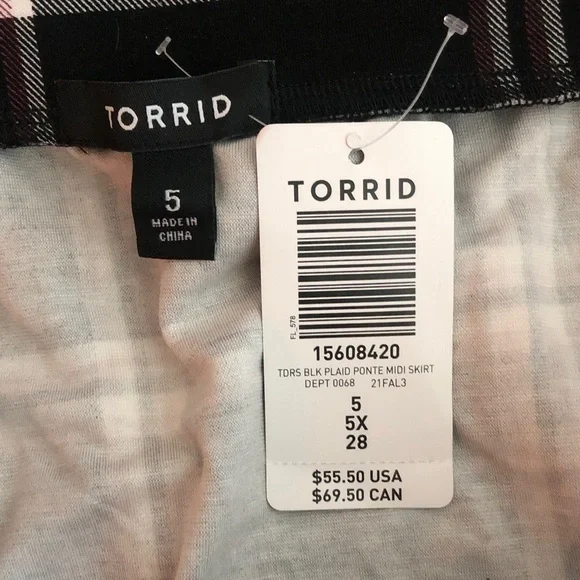 Torrid nwt size 5 Midi Studio Luxe Ponte Skirt - Picture 6 of 6